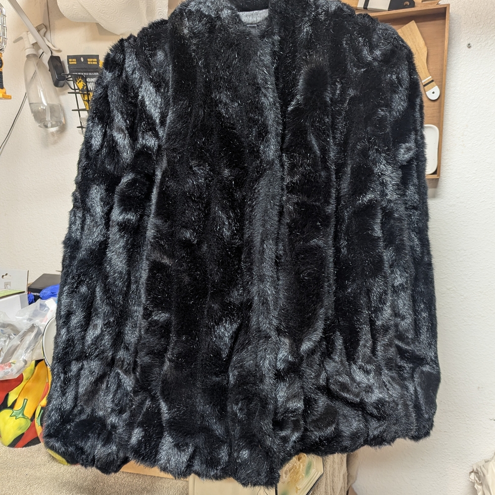 Classic Black Faux Fur Coat - Women Jackets & Coats